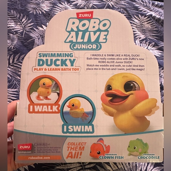 Robo Alive Junior Battery-Powered Baby Duck Bath Toy by ZURU , Yellow - Picture 2 of 2